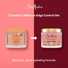 SheaMoisture Define&Shine Edge Gel + Flaxseed Coconut&Hibiscus Holds and Controls Edges All Day Infused With Glycerin,Coconut Oil and an Invigorating Sweet Scent Paraben-Free Hair 3.5 OZ,(Pack of 2)
