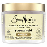 SheaMoisture Edge Control Strong Hold Gel+Flaxseed Jamaican Black Castor Oil Keeps Edges in Place,No Flakes,Infused With Hydrolyzed Corn Starch,Glycerin,Indulgent Scent ParabenFree AntiFrizz Gel 3.5oz