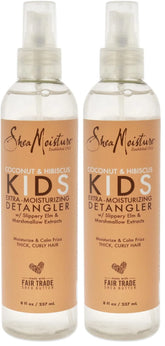 SheaMoisture Detangler Conditioner, 8 oz, Pack of 2 | Kids | Curly Hair | Coconut and Hibiscus | Extra Moisturizing