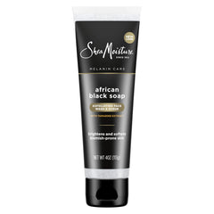SheaMoisture Facial Wash and Scrub African Black Soap for Blemish Prone Skin to Clarify Skin 4 oz