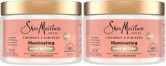 SheaMoisture Illuminating Body Butter with Coconut & Hibiscus, Niacinamide and Pro-Ceramides, Renewing Skin’s Natural Glow, 48H Moisturizing 11.5 oz,(Pack of 2)