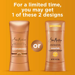SheaMoisture Antiperspirant Deodorant Stick Moisturizing Raw Shea Butter & Hyaluronic Acid 2 Count for 48HR Sweat & Odor Protection with No Parabens & No Mineral Oil 2.6 oz