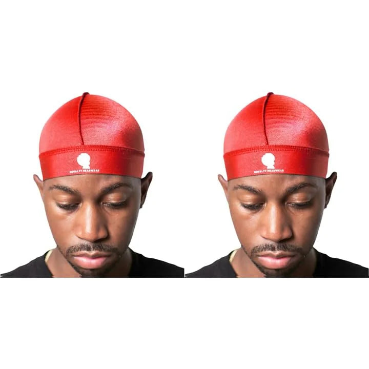 Royalty Headwear Silky Wave Cap for 360, 540 & 720 Waves, Soft Breathable Durag Skull Cap Beanie for Men
