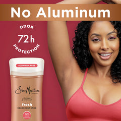 SheaMoisture Deodorant Stick 72h Odor Control Coconut & Hibiscus Fresh Aluminum Free 2.6 oz