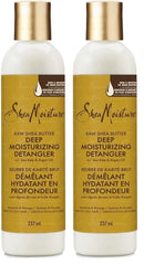 SheaMoisture Raw Shea Butter Deep Moisturizing Detangler for Dry, Damaged Hair, Hair Styling Product Formulated with Sea Kelp and Argan Oil 8 oz,(Pack of 2)