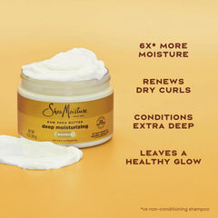 SheaMoisture Raw Shea Butter Deep Moisturizing Hair Masque for Curly Hair Raw Shea Butter Deep Conditioner to Moisturize and Renew Hair 11.5 oz