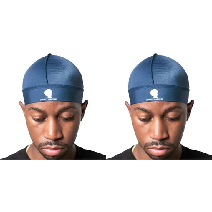 Royalty Headwear Silky Wave Cap for 360, 540 & 720 Waves, Soft Breathable Durag Skull Cap Beanie for Men