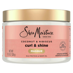 SheaMoisture Hair Mask Coconut & Hibiscus for Dry Curls Hair Mask with Shea Butter 11.5 oz