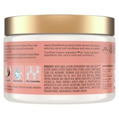 SheaMoisture Illuminating Body Butter with Coconut & Hibiscus, Niacinamide and Pro-Ceramides, Renewing Skin’s Natural Glow, 48H Moisturizing 11.5 oz