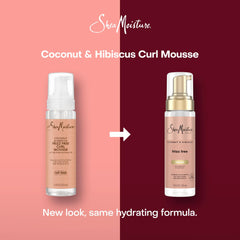 SheaMoisture Curl Mousse Coconut and Hibiscus for Frizz Control Styling Mousse with Shea Butter 7.5 oz
