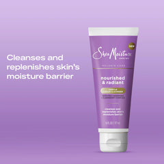 SheaMoisture Melanin Care Gentle Cream Cleanser Nourished & Radiant for Cleansing & Replenishing Skin's Moisture Barrier, with Pro-Ceramides +Elderberry Complex, 6 oz