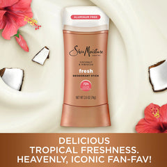 SheaMoisture Deodorant Stick 72h Odor Control Coconut & Hibiscus Fresh Aluminum Free 2.6 oz