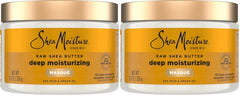 SheaMoisture Raw Shea Butter Deep Moisturizing Hair Masque for Curly Hair Raw Shea Butter Deep Conditioner to Moisturize and Renew-Hair 11.5 oz,(Pack of 2)