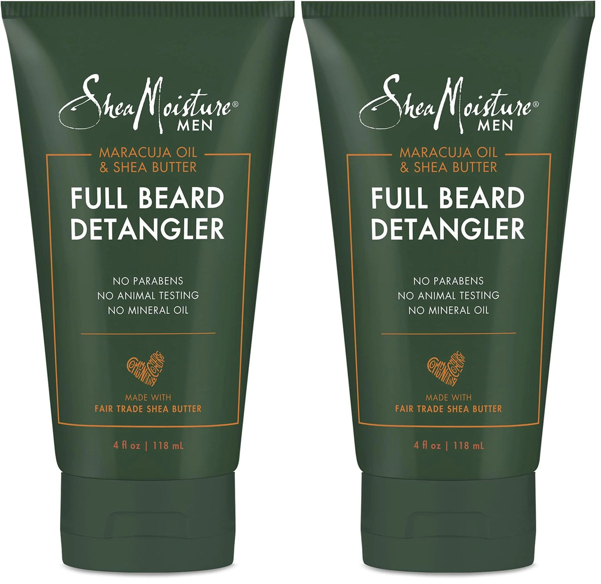 SheaMoisture Beard Conditioner,Full Beard Detangler for Full Beards,Maracuja Oil and Shea Butter,Paraben Free,4 oz,(Pack of 2)